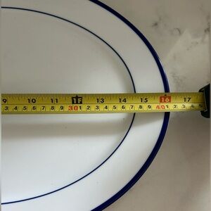 Williams Sonoma Brassier White and Blue Platter